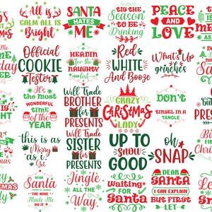 Funny Christmas SVG Bundle, Merry Christmas svg ornaments, christmas ornaments svg file, funny christmas svg for cricut, merry christmas png image 3