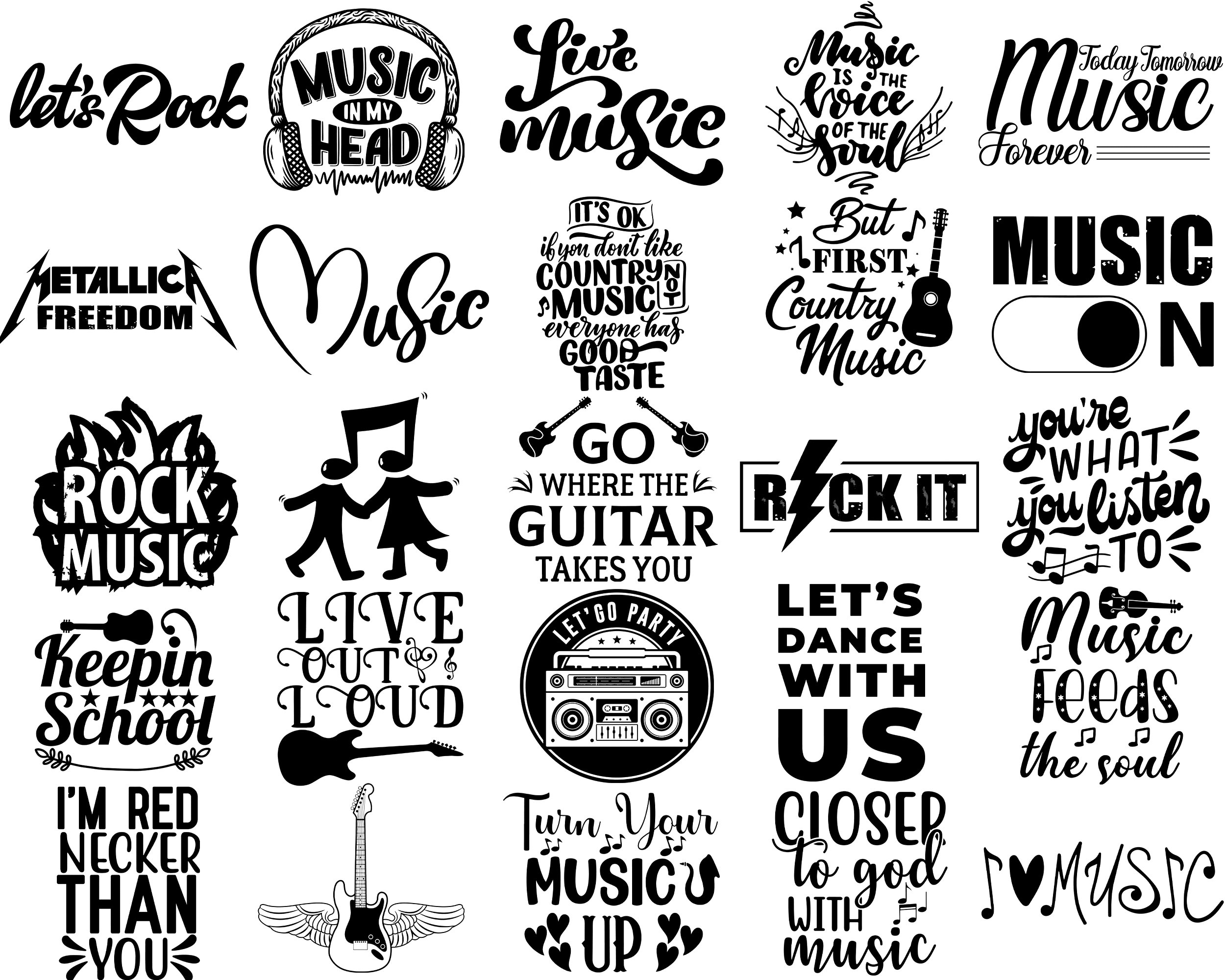 Music Quotes SVG Bundle Music Lover SVG File Musical Funny - Etsy UK