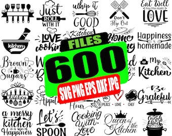 Farmhouse Kitchen SVG Bundle: Funny Kitchen Quotes (120 Designs)