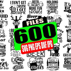 120 Verschillende ontwerpen Beer Quotes SVG bundel, bierglas SVG, Bierpullen kopjes SVG png, Bier svg-bestand voor cricut, cut-bestand, png
