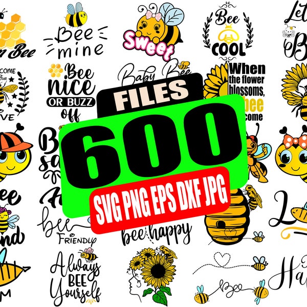 Bee SVG Bundle for Cricut, Honeycomb SVG, Bee Kind SVG, Bee Happy svg, honey bee svg, png file, cricut file, cut file, silhouette