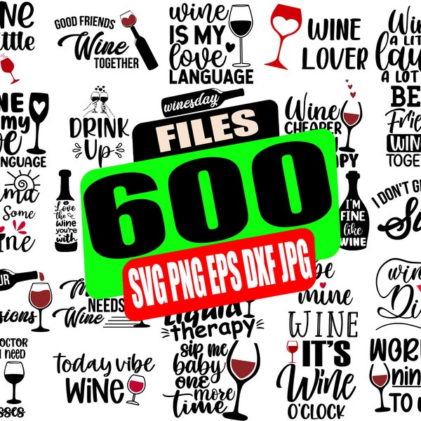 Drinking Quotes SVG Bundle: Funny Wine & Alcohol Sayings (Commercial Use)
