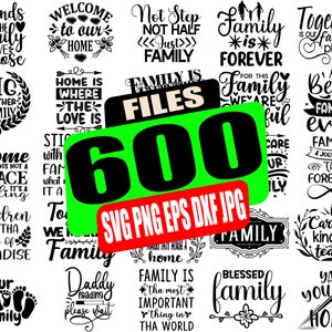 Family Quotes SVG Bundle, Family Sign SVG, Family SVG files for cricut, silhouette, png, cut file, cricut