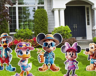 Mickey Pool Party Decor, Mickey Summer Party Party Decor, Mickey Cutouts, Pool Party Decor, Birthday Party, Mickey Party Decor