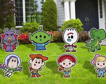 Toy Story water Color Party Decor Cutouts,  Yard Signs, Birthday Party Decor, Outdoor Decor, Halloween Decor, Party Props, Buzz Light Year,