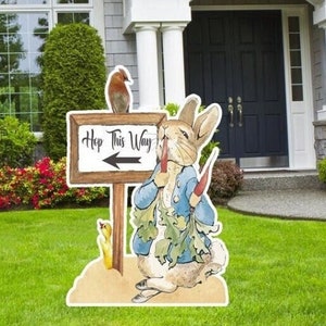 Peter Rabbit Party Decor, Peter Rabbit Cutouts, Personalized Sign, Baby ...