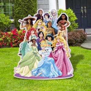 Princess, Yard signs Cutouts, Princess Cutout, Princess Birthday Party Decor, Girls Birthday Party, Princess Party Decor, Party Props