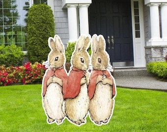 Peter Rabbit Easter Cut Outs Flopsy Mopsy Cotton Tail Outdoor Decoration Yard Sign Party Decor
