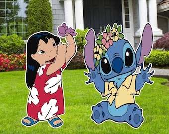 Lilo and Stitch, Stitch Party Decor cutouts, Stitch Party Décor, Outdoor Decor, Stitch Birthday Party Decor, Yard Sign, Party Decor,