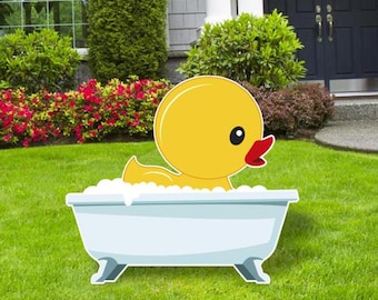 Rubber Duck cutout, Boy or  girl,  Baby Duck, Gender Reveal,  Birthday Party, Outdoor decor, Baby  shower, yard art, Yard Signs, Party prop