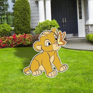 The Lion king Cutouts and Yard Signs, Simba Lion King Birthday Party decor, Outdoor Decor,  Birthday party Decor, Lion King Party decor