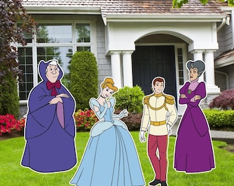 Cinderella Party Decor, Cinderella Cutouts, Cinderella Birthday Party, Halloween Décor, Fairy God Mother, Prince Charming, Jaq. Gus, Perla
