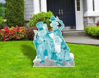 Haunted Mansion Cutouts, Ghoulish Ghosts, Hitchhiking Ghosts, Halloween decor, Outdoor Decor Signs, Halloween Party Décor, Yard Sign,