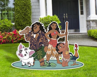 Moana Party Decor Cutouts, Moana Birthday Party Decor, Outdoor Decoration, Halloween Décor, Hawaiian Luau Décor, Party decor, Party Decor