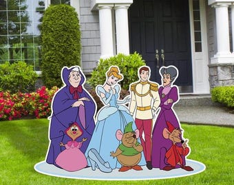 Cinderella Party Decor, Cinderella Cutouts, Cinderella Birthday Party, Halloween Décor, Fairy God Mother, Prince Charming, Jaq. Gus, Perla