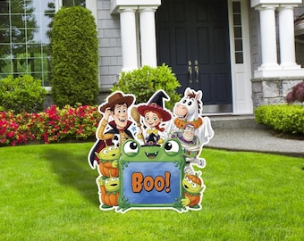 Halloween Toy Story Cutouts, Toy Story Boo Sign, Toy Story Halloween Party, Yard Sign, Halloween Birthday Party, Trick or Treat Yard Sign