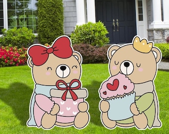 Valentines Day,  Bears Decor, Valentines Party decor, Outdoor Decor, Yard Art, Cut Outs, Teddy Bears Decor
