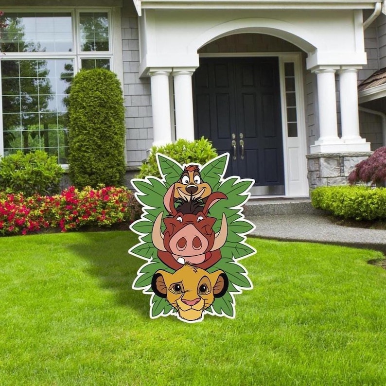 The Lion King Cutouts and Yard Signs, Simba Timon and Pumba Birthday ...