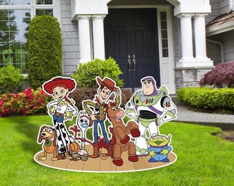 Toy Story Party Decor, Toy Story Birthday Party, Yard Sign, Outdoor Decor, Yard Sign, Cartoon Cutouts, Lawn Decor, Toy Story Cutouts