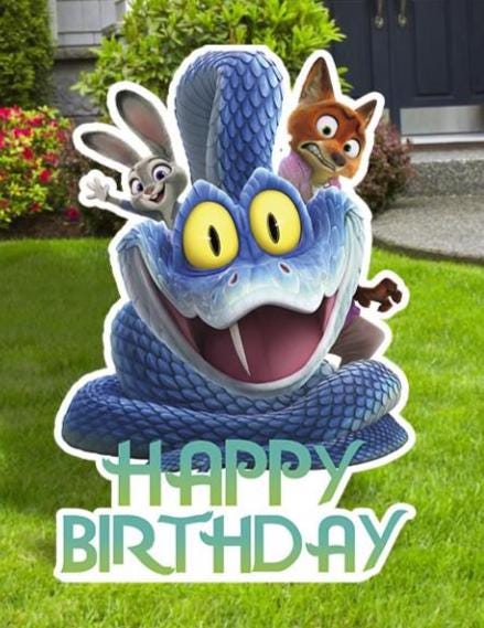 Zootopia Yard Sign Cutout, Zootopia Happy Birthday Sign, Party Decor ...