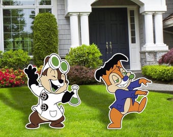 Chip and Dale Halloween Cutouts, Chip and Dale Cutouts, Chip and Dale Garden Decor, Chip and Dale Halloween Party,  Halloween Cute Monsters