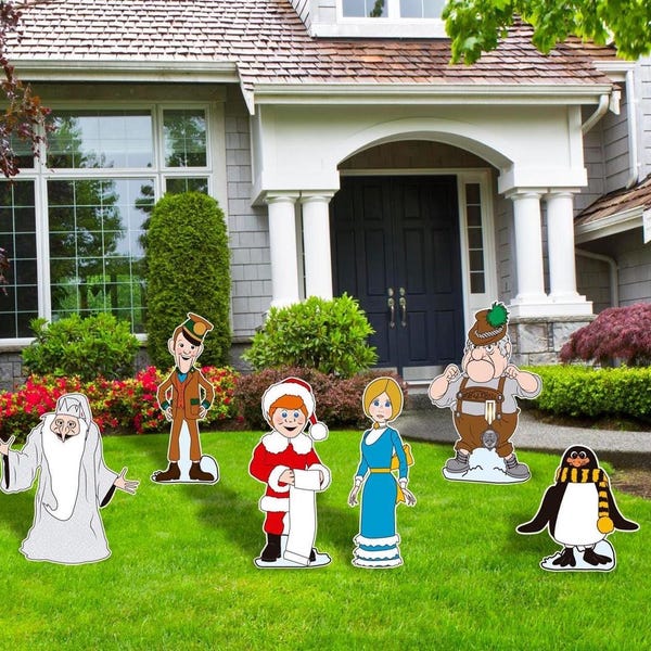 Santa Claus Christmas Cutouts, Cutouts, Outdoor decor, Christmas Characters, Santa Claus is Comin to Town