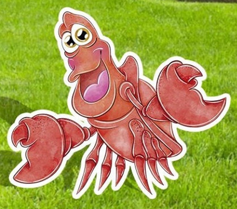 Puede incluir: Una ilustraci&oacute;n de dibujos animados de un cangrejo rojo con ojos grandes y expresivos y una boca ancha abierta. El cangrejo est&aacute; sonriendo y tiene la lengua rosa que sobresale. El cangrejo tiene dos grandes garras y seis patas.