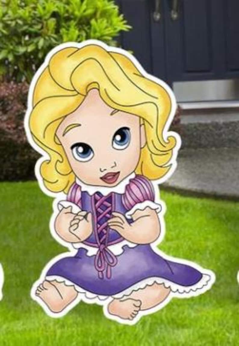 Baby Princess Cutouts, Birthday Party, Girls Party Decor, Princess Girls Birthday Party Decor, Coroplast Cutouts, Baby Princess Rapunzel