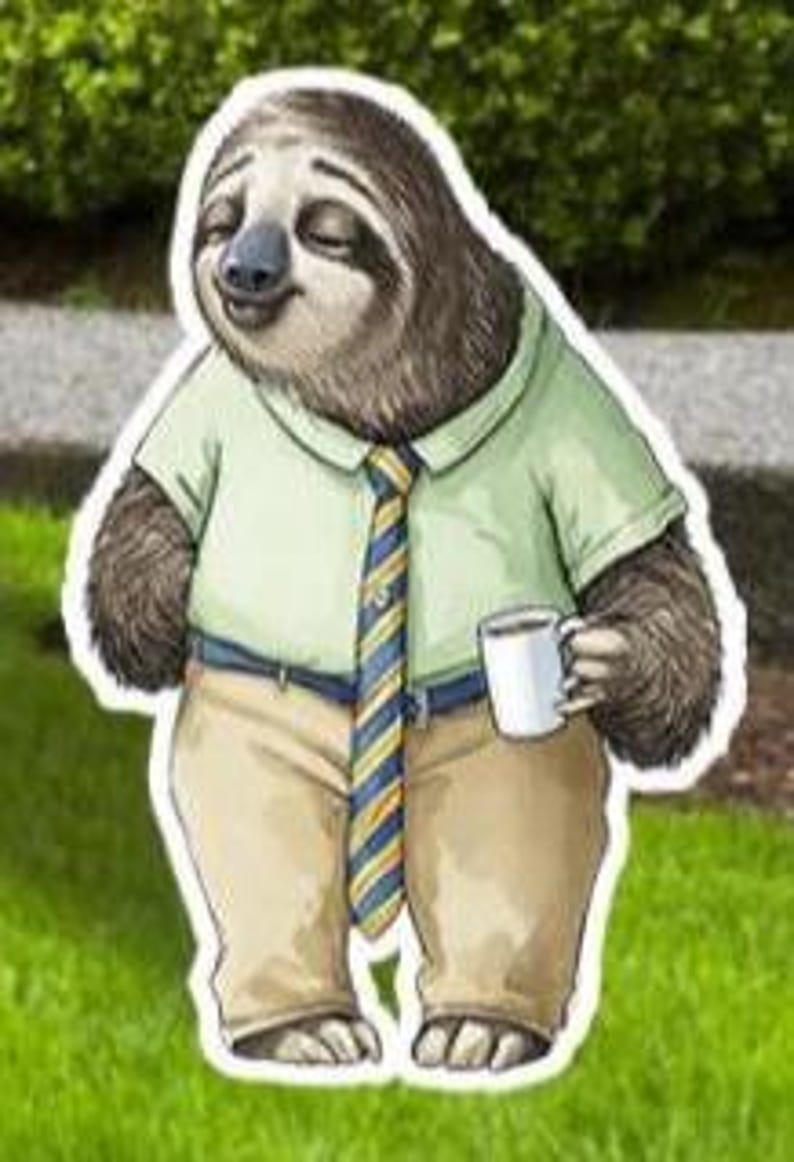 Zootopia yard Signs Cutouts, Zootopia Birthday Party decor, Coroplast Cutouts, Zootopia 2, Outdoor Decor, Party Props 36" Flash Slothmore