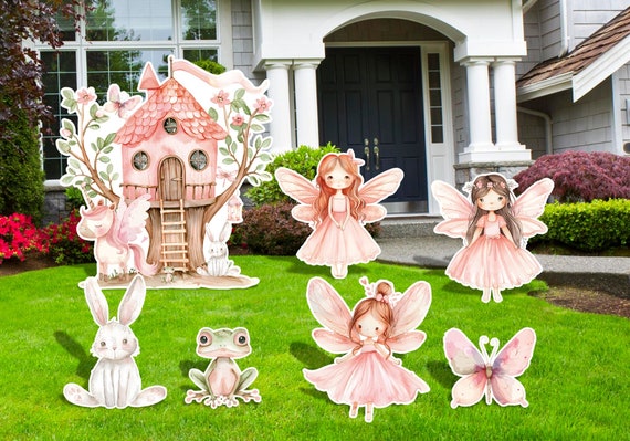 Fairies Party Decor, Fairy Birthday Party Decor, Fairy House, Fairy Party Cutouts, Girls Birthday Party, Enchanted Fairy Birthday Party