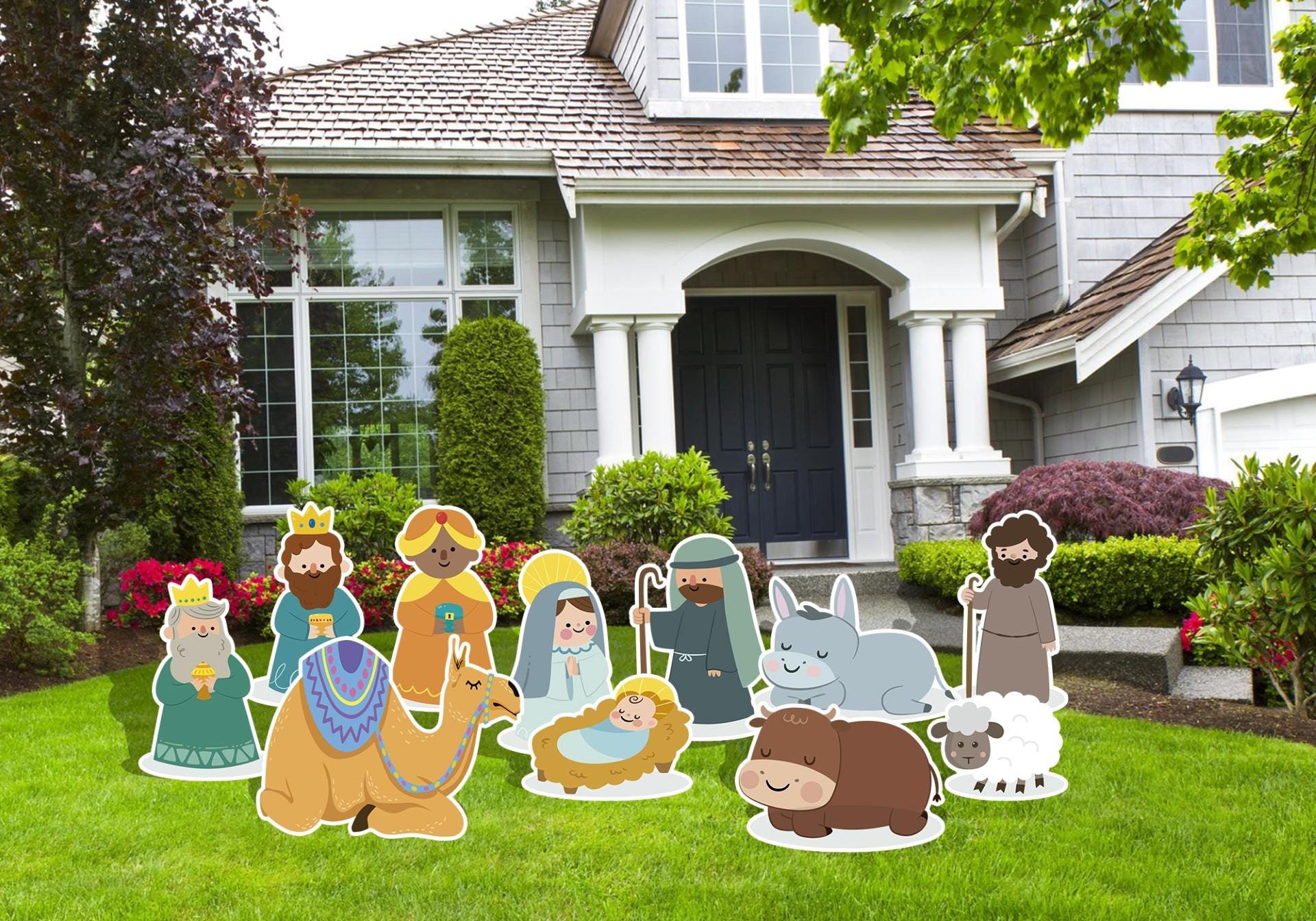 32 Christmas Yard Decor Ideas for a Festive Lawn 15 Christmas Nativity Yard Signs and Cutouts, Christmas Decor, Outdoor…
