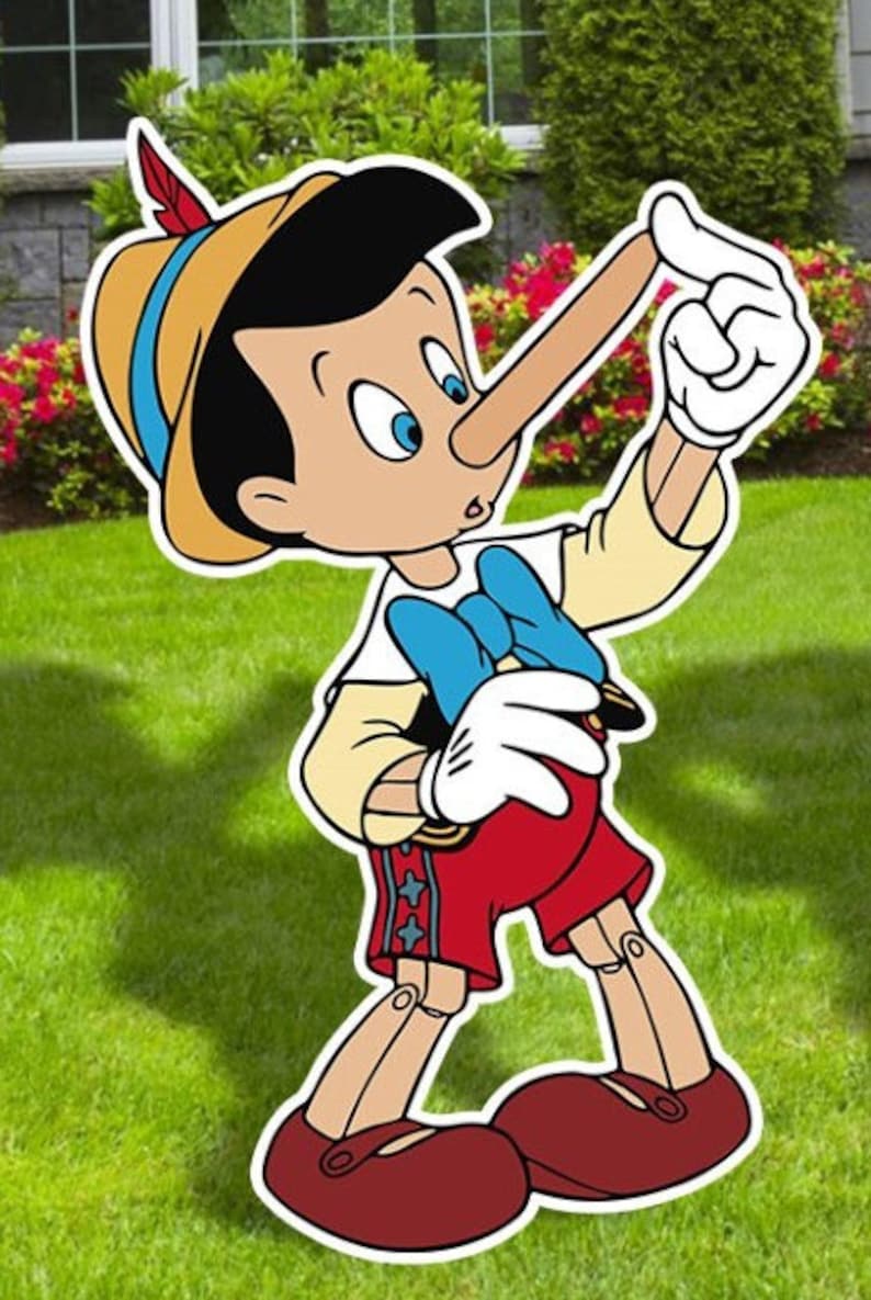 Pinocchio Sign Pinocchio Party Decor, Cartoon Cutouts, Outdoor Decor, Birthday Party ...