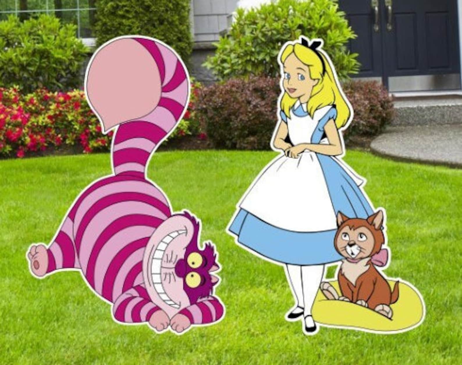 Alice in Wonderland 18 Characters Cut Outs Yard Sign Outdoor - Etsy