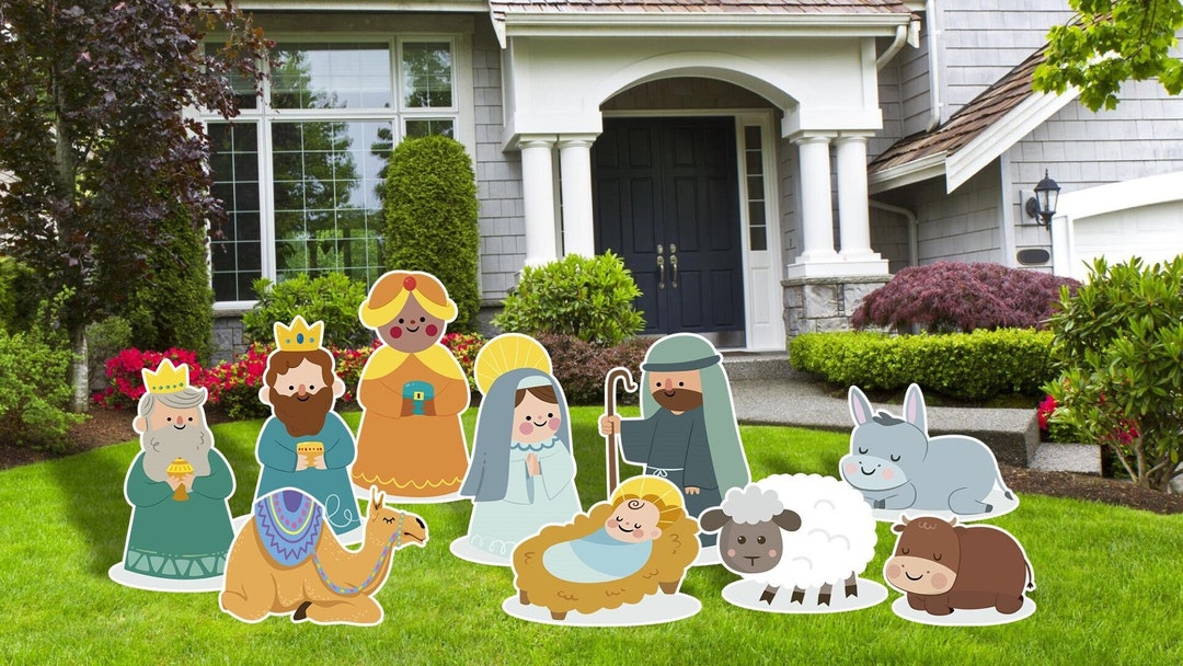 Nativity Cut Outs, Christmas Decor, Outdoor Decoration, Tree Wise Men