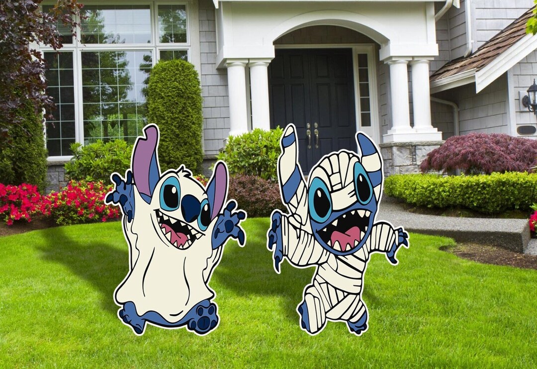Stitch Halloween, Stitch Ghost, Mummy Cutouts, Outdoor Decor Sign