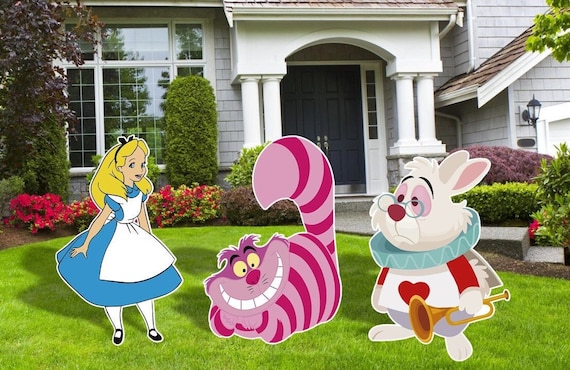 Alice in Wonderland Party Decoration, Yard Sign, Alice in