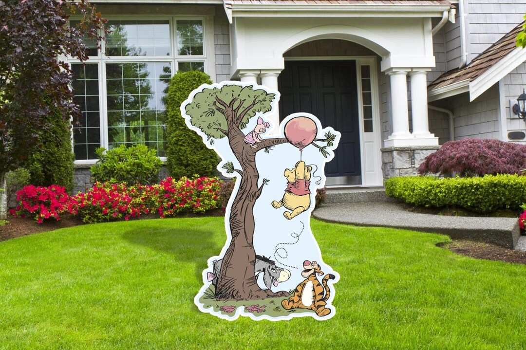 Árbol de Winnie the Pooh, decoración de fiesta de cumpleaños, recortes, decoración de fiesta