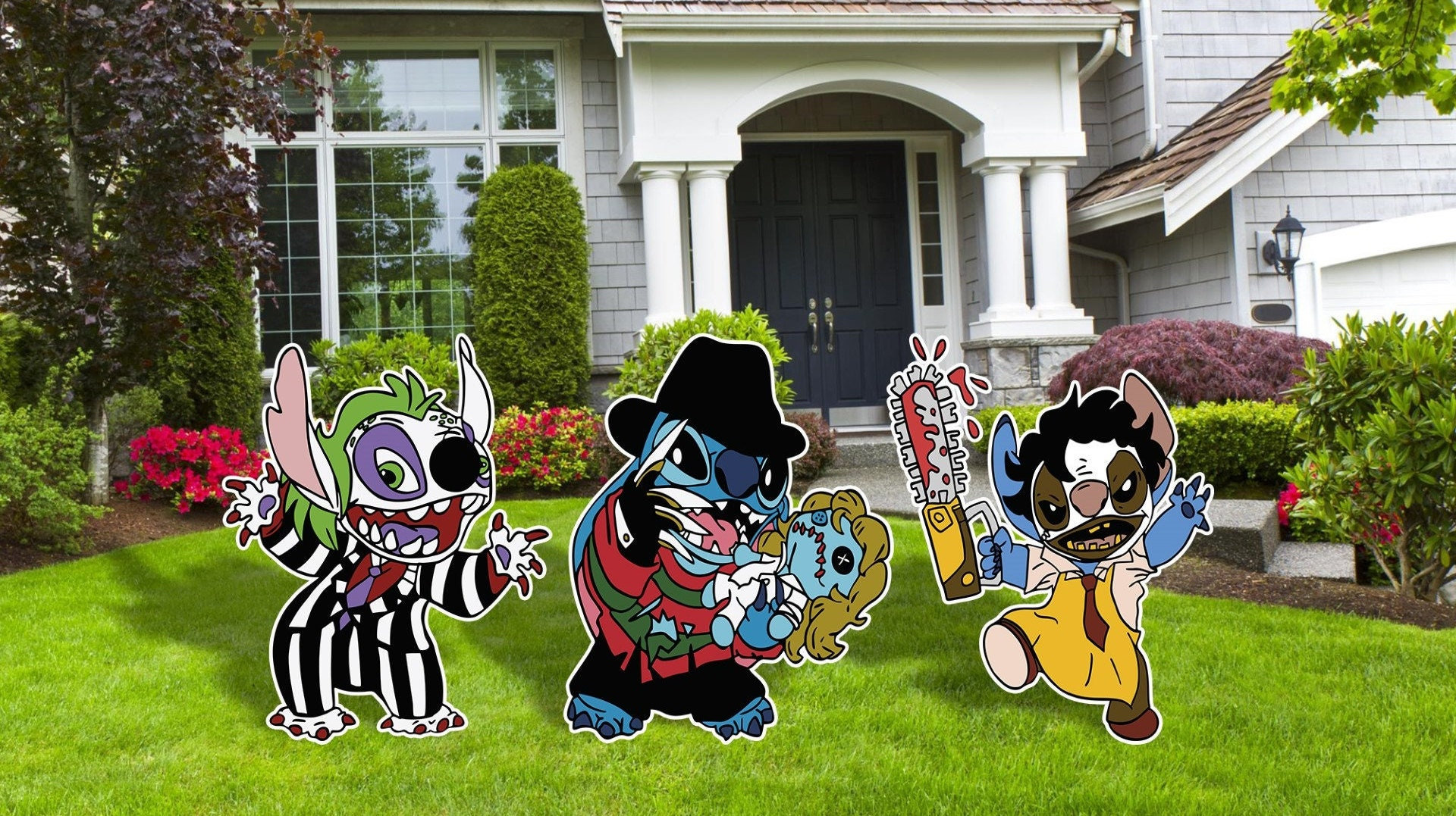 Stitch Halloween, Stitch Horror Movies Characters, Stitch Cutouts