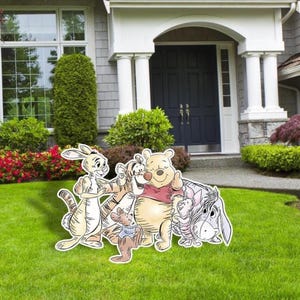 Winnie the Pooh and Friends Vintage Party Deco, Winnie the Pooh  Cutouts, Baby Shower Decor, Birthday Party Decor, Water Color,