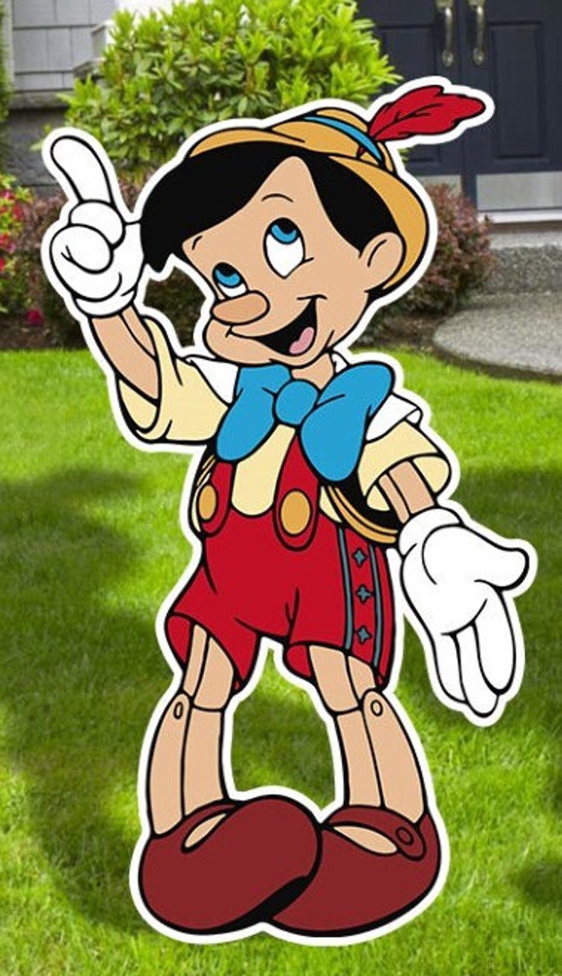 Pinocchio Sign Pinocchio Party Decor, Cartoon Cutouts, Outdoor Decor, Birthday Party ...