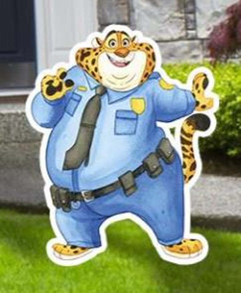 Zootopia yard Signs Cutouts, Zootopia Birthday Party decor, Coroplast Cutouts, Zootopia 2, Outdoor Decor, Party Props 36" Benjamin