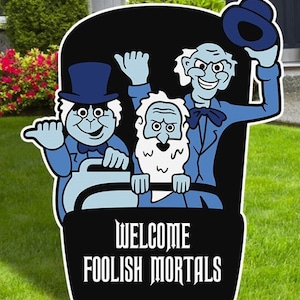 Haunted Mansion, Hitchhiking Ghosts, Cutouts, Outdoor Decoration, Halloween, Party Decor, Halloween Party Decor, Yard Art, Yard Sign Bild 2
