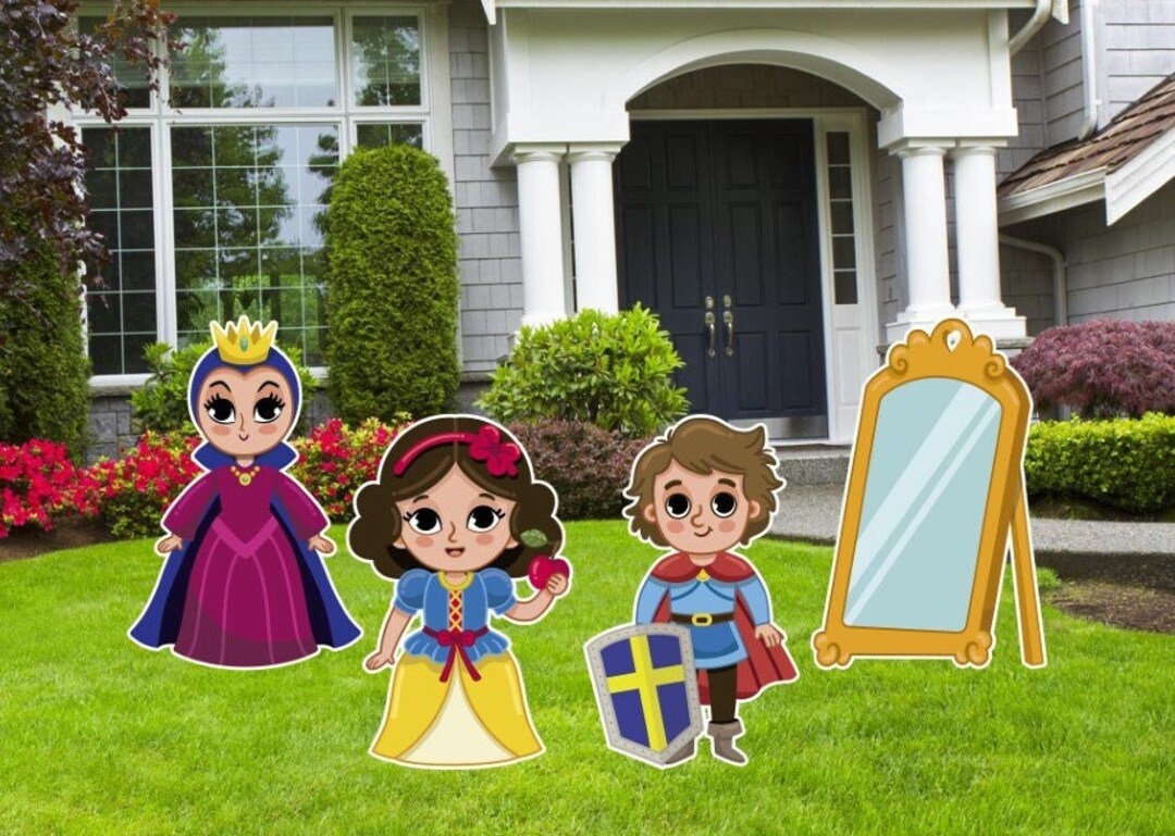 Snow White Cut Outs Outdoor Decoration Sign Party Decor Etsy