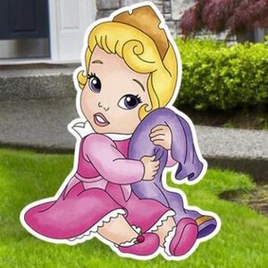 Baby Princess Cutouts, Birthday Party, Girls Party Decor, Princess Girls Birthday Party Decor, Coroplast Cutouts, Baby Princess Aurora