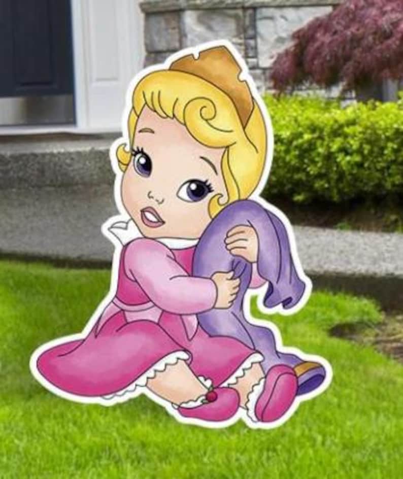 Baby Princess Cutouts, Birthday Party, Girls Party Decor, Princess Girls Birthday Party Decor, Coroplast Cutouts, Baby Princess Aurora