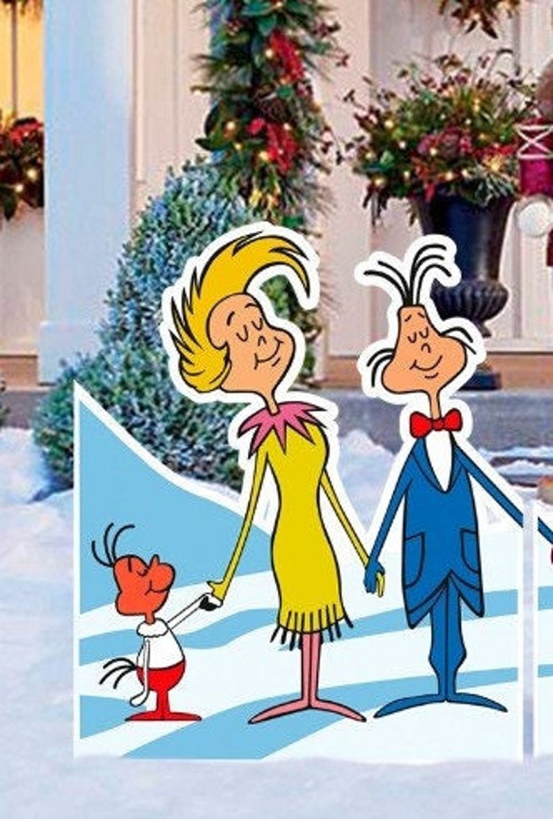 Grinch Outdoor Cut Outs Out Door Decorations Signs Christmas Etsy
