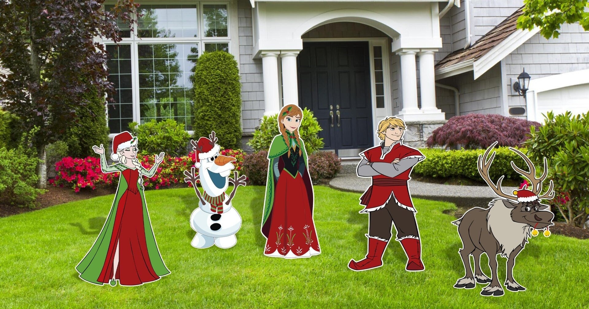 Frozen Christmas Cutouts, Christmas Decor, Yard Art, Yard Sign