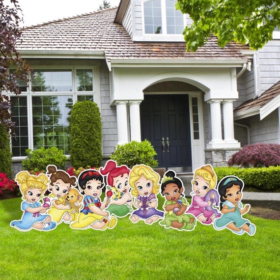 Princess Girls Birthday Party Cutouts, Girls Party Decor Cutouts, Princess Girls Birthday Party, Birthday Party Decor, Coroplast Cutouts