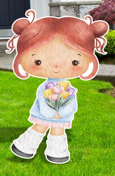 Little Girls Party Decor Cutouts, Cute Girls Party Decor, Girl Friends ...