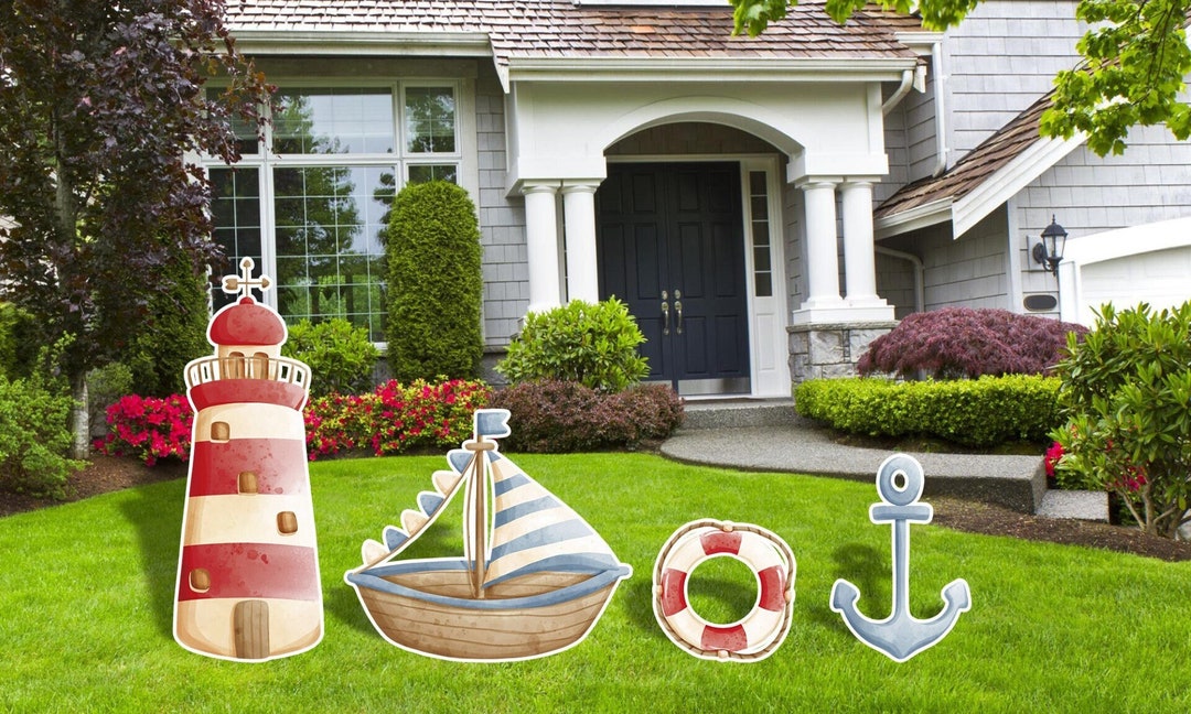 Sail Boat Cutouts, Light House, Anchor, Life Saver, Cut Outs, Outdoor ...